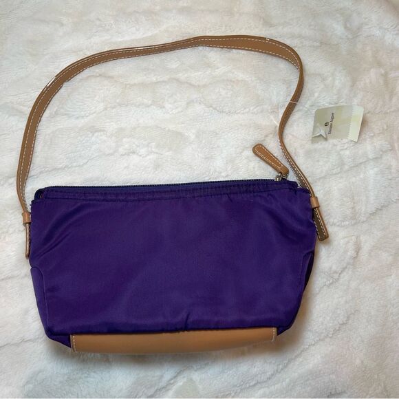 Etienne Aigner Purple and Tan Shoulder Bag - Picture 5 of 9